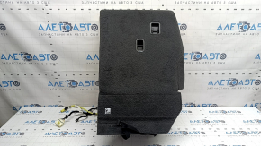 Rear seat backrest, 2nd row, right, Hyundai Santa Fe 2024-2026, with airbag, gray leather, perforated, electric, with upper frame, dry-cleanable