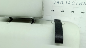 Rear seat backrest, 3rd row, left, Hyundai Santa Fe 24-26, gray leather, with frame, with headrest, perforated, dry-cleanable