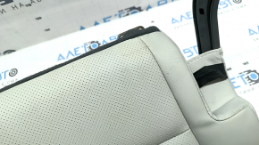 Rear seat cushion, 3rd row, right, Hyundai Santa Fe 24-26, gray leather, with frame, perforated, dry-cleanable