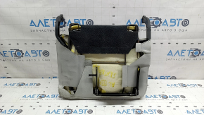Rear seat cushion, 3rd row, left, Hyundai Santa Fe 24-26, gray leather, with frame, perforated, dry-cleanable