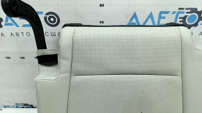 Rear seat cushion, 3rd row, left, Hyundai Santa Fe 24-26, gray leather, with frame, perforated, dry-cleanable