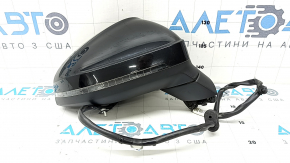 Right side mirror assembly for Audi A5 F5 18-25 5D, 13 pins, heated, turn signal, BSM, auto-dimming, black