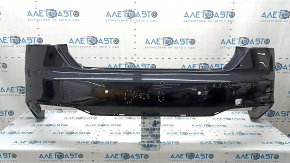 Bare rear bumper for Audi A5 F5 20-25 S-Line with parking sensors, without plug, black, dents, broken parking sensor mounts, crack in mount