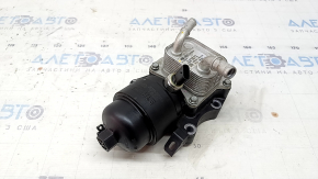 Engine oil filter housing with cooler for Hyundai Santa Fe 24-26 HEV