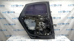 Rear left door assembly Ford Fusion mk5 17-20 keyless, black G1, chrome moldings and handle, bumpers
