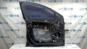 Front left door assembly for Ford Fusion mk5 13-20 hybrid energi, keyless, with code, triplex glass, black G1, bumpers, creased