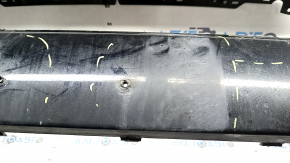 Front bumper, bare, Ford Fusion mk5 2017-2018, with 4 parking sensors and Park Assist, black, chips, non-factory holes, scratches, cracked