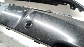 Front bumper, bare, Ford Fusion mk5 2017-2018, with 4 parking sensors and Park Assist, black, chips, non-factory holes, scratches, cracked
