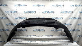 Front bumper, bare, Ford Fusion mk5 2017-2018, with 4 parking sensors and Park Assist, black, chips, non-factory holes, scratches, cracked