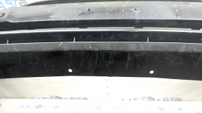 Front bumper, bare, Ford Fusion mk5 2017-2018, with 4 parking sensors and Park Assist, black, chips, non-factory holes, scratches, cracked
