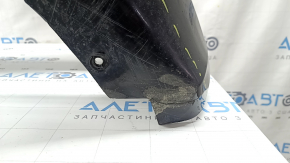 Front bumper, bare, Ford Fusion mk5 2017-2018, with 4 parking sensors and Park Assist, black, chips, non-factory holes, scratches, cracked