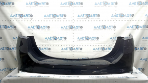 Rear bumper, bare, Ford Fusion mk5 13-18, with parking sensors and Park Assist, black, scratches