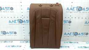 Rear seat back, 2nd row, left, Audi A5 F5 20-25, 5D, brown leather, dented, needs cleaning