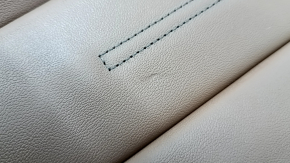 Rear seat back, 2nd row, right, Audi A5 F5 20-25, 5D, brown leather, with armrest and black belt, wrinkled, needs cleaning