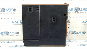Rear seat back, 2nd row, right, Audi A5 F5 20-25, 5D, brown leather, with armrest and black belt, wrinkled, needs cleaning