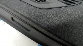 Door trim panel rear right Audi A5 F5 21-25 5D black, insert black leather, armrest leather brown, with overlay black gloss, chrome, with handle, tears, scratches