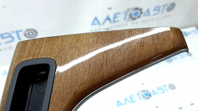 Audi A5 F5 18-25 center console trim, brown walnut, scratches