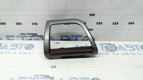 Left dashboard trim panel for Ford Fusion mk5 17-20, gray, wood grain insert, crack in mounting