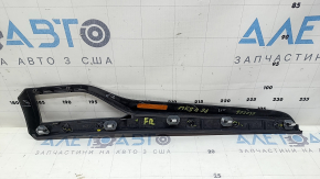 Right dashboard trim panel for Ford Fusion mk5 17-20, gray, with wood insert, crack in fastener, scratches