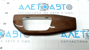 Left front panel trim for Audi A5 F5 18-25, brown walnut wood, broken fasteners