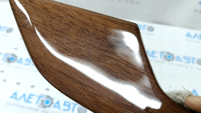 Audi A5 F5 18-25 5D rear left door trim molding, brown walnut finish, scratches