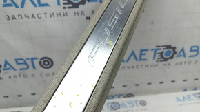 Front right door sill trim for Ford Fusion mk5 17-20, gray, with chrome insert, scratches, dry cleaning, dents and dings