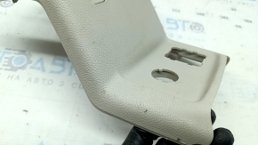 Rear center console trim for Ford Fusion mk5 17-20, gray, under air vents, with backlight, under socket and cigarette lighter, scratches, needs dry cleaning, crack in mount