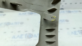 Rear center console trim for Ford Fusion mk5 17-20, gray, under air vents, with backlight, under socket and cigarette lighter, scratches, needs dry cleaning, crack in mount