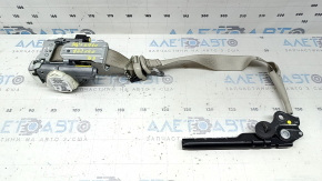 Driver's seat belt with tensioner and squib for Ford Fusion mk5 17-20, gray, dry-cleanable