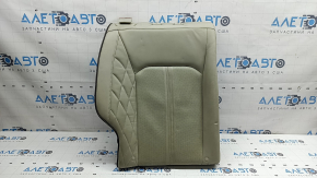 Right rear seat backrest for Ford Fusion mk5 17-20, gray leather, brown leather insert, perforation, Platinum, dry-cleanable, dents