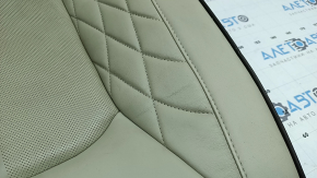 Right rear seat backrest for Ford Fusion mk5 17-20, gray leather, brown leather insert, perforation, Platinum, dry-cleanable, dents