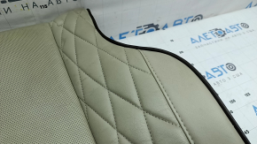 Right rear seat backrest for Ford Fusion mk5 17-20, gray leather, brown leather insert, perforation, Platinum, dry-cleanable, dents