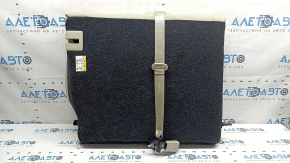 Left rear seat back for Ford Fusion mk5 17-20, gray leather, brown leather insert, perforation, Platinum, with belt and armrest, dents, dry cleanable