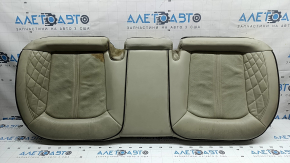 Rear seat cushion for Ford Fusion mk5 17-20, gray leather, brown leather insert, perforation, Platinum, dry-cleanable