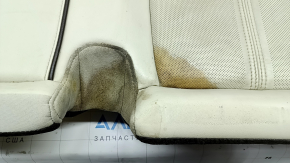 Rear seat cushion for Ford Fusion mk5 17-20, gray leather, brown leather insert, perforation, Platinum, dry-cleanable