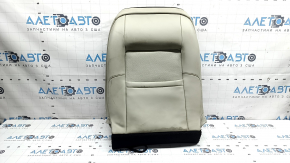 Ford Fusion mk5 17-20 passenger seat back upholstery, gray leather, brown leather insert, perforation, Platinum, for ventilation, dry-cleanable
