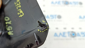 The interior mirror cover for the Audi A5 F5 18-25 is black and has broken fasteners.