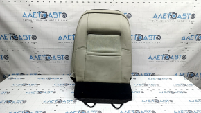 Driver's seat back upholstery for Ford Fusion mk5 17-20, gray leather, brown leather insert, perforation, Platinum, for ventilation, dry-cleanable, worn