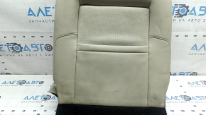 Driver's seat back upholstery for Ford Fusion mk5 17-20, gray leather, brown leather insert, perforation, Platinum, for ventilation, dry-cleanable, worn