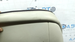 Driver's seat back upholstery for Ford Fusion mk5 17-20, gray leather, brown leather insert, perforation, Platinum, for ventilation, dry-cleanable, worn