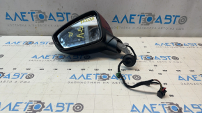 Left side mirror assembly for VW Tiguan 18-19, 6+2 pins, BSM, turn signal, heated, red, chips, scratches