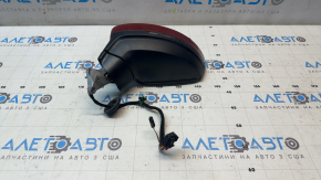 Left side mirror assembly for VW Tiguan 18-19, 6+2 pins, BSM, turn signal, heated, red, chips, scratches