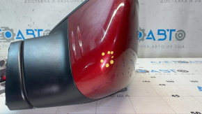 Left side mirror assembly for VW Tiguan 18-19, 6+2 pins, BSM, turn signal, heated, red, chips, scratches
