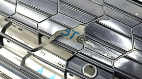 Complete radiator grille for Audi A5 F5 20-25 without a chamber, black gloss + chrome, without emblems, pressed, broken, missing fragment