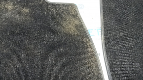 Set of 2 fabric floor mats for the front of the Audi A5 F5 18-25 5D black, dry-cleanable, driver's side worn