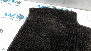 Set of 2 fabric floor mats for the front of the Audi A5 F5 18-25 5D black, dry-cleanable, driver's side worn