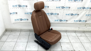 Audi A5 F5 20-25 passenger seat with airbag, electric, heated, brown leather, scratched, needs cleaning