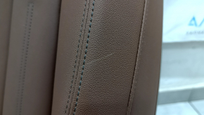 Audi A5 F5 20-25 passenger seat with airbag, electric, heated, brown leather, scratched, needs cleaning