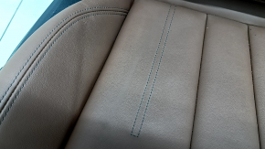 Audi A5 F5 20-25 passenger seat with airbag, electric, heated, brown leather, scratched, needs cleaning