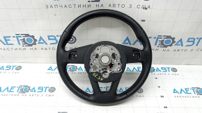 Audi A5 F5 18-24 black leather steering wheel with heating, no buttons or paddles, scratches